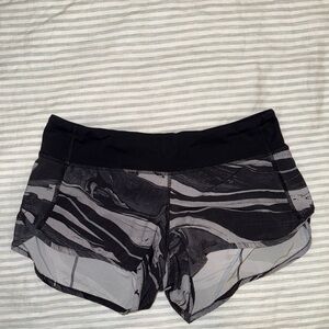 lululemon athletica Black and Gray Athletic Shorts